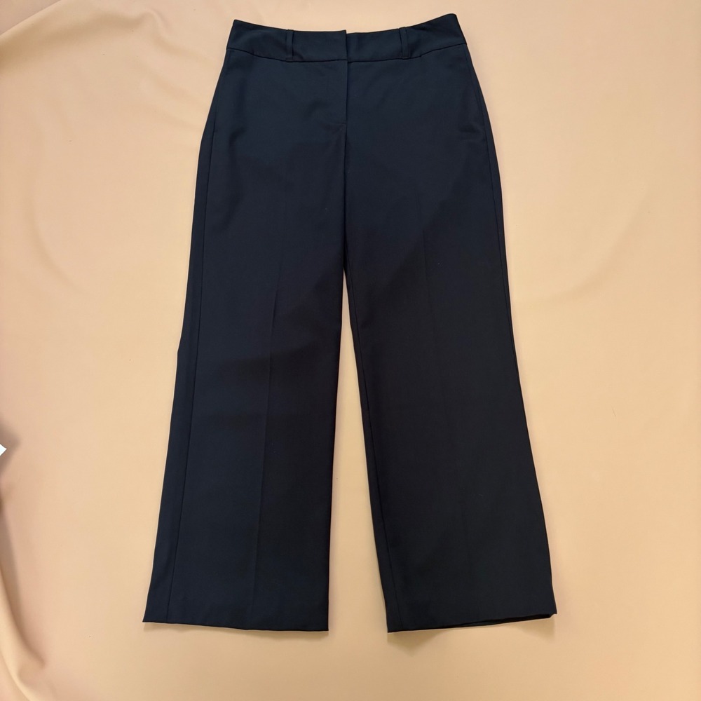 Chico's‎ Black Wide Leg Dress Pants Size 1 Short Stretch Career Trousers